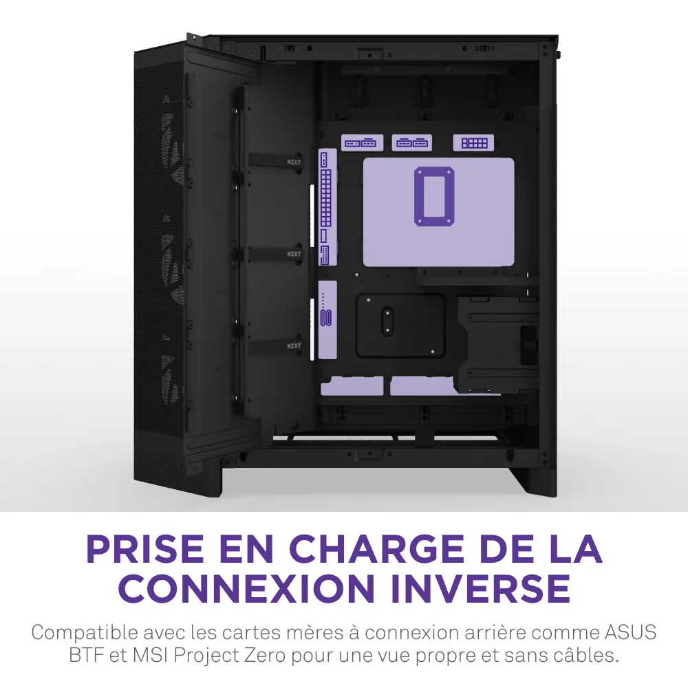 NZXT H9 Flow RGB+ Noir - MT/Sans Alim/E-ATX, vue 11