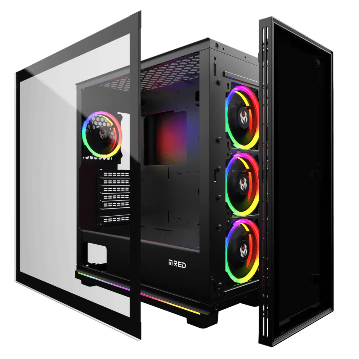M.RED BLACK DESTROYER Glass-G - ARGB - MT/ATX-Seconde Vie, vue 2