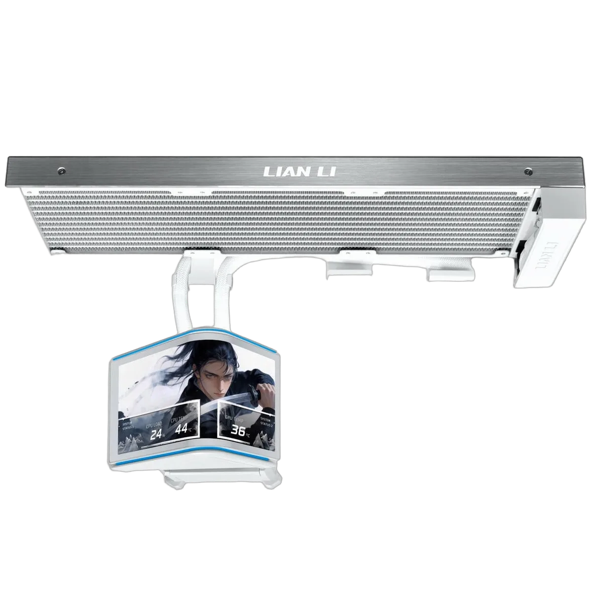 Lian-Li HydroShift II OLED Curved Fanless blanc, vue 3
