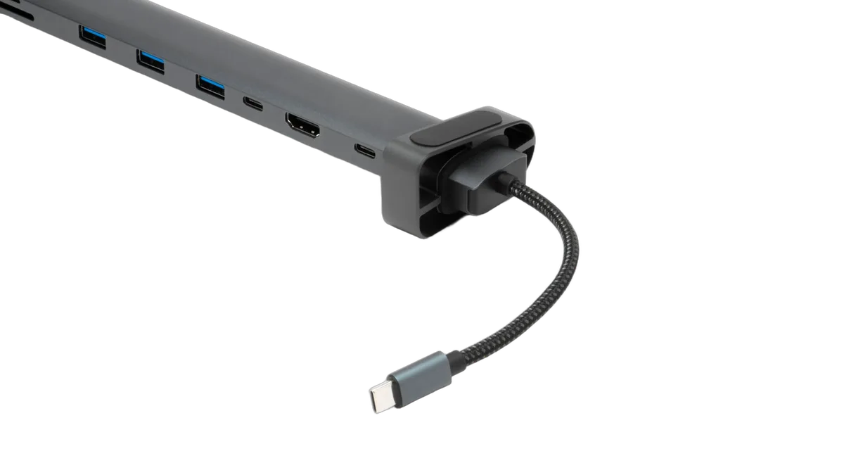 Bluestork HUB USB-C/10 ports/Gris, vue 4