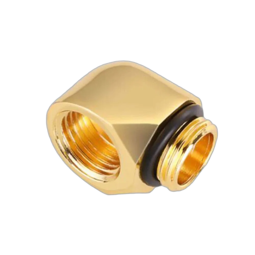 CONSTRUCTEUR Fitting Male/femelle 90° Or - 14mm, vue 1