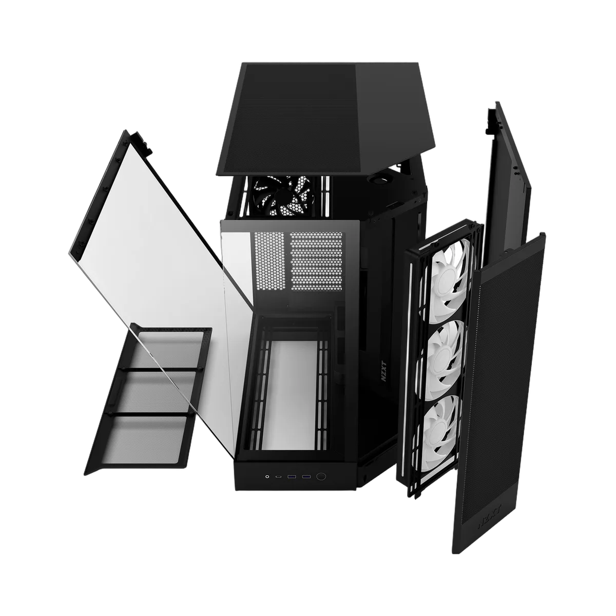 NZXT H9 Flow RGB Noir - MT/Sans Alim/E-ATX, vue 5