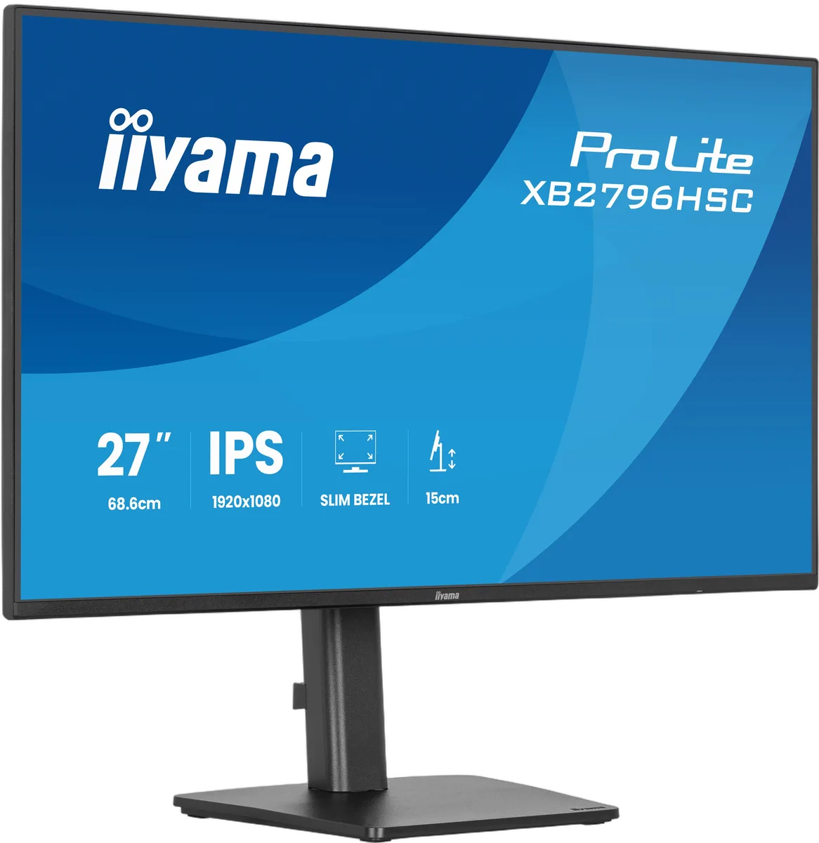 Iiyama Prolite XB2796HSC-B1 - 27" FHD 144Hz IPS Pivot USB-C PD 65W, vue 3