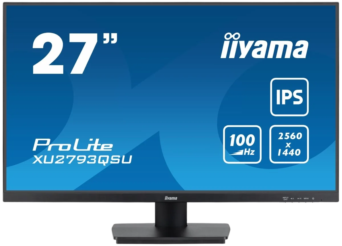 Iiyama PROLITE XU2793QSU-B6 - 27" QHD 100Hz IPS 1ms FreeSync, vue 1