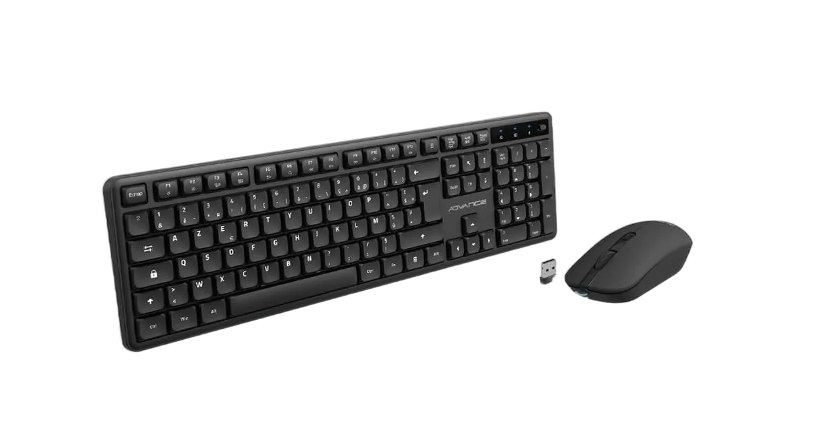Advance SILENTKEYS WIRELESS PK CLAVIER + SOURIS CLS-4100RF, vue 1