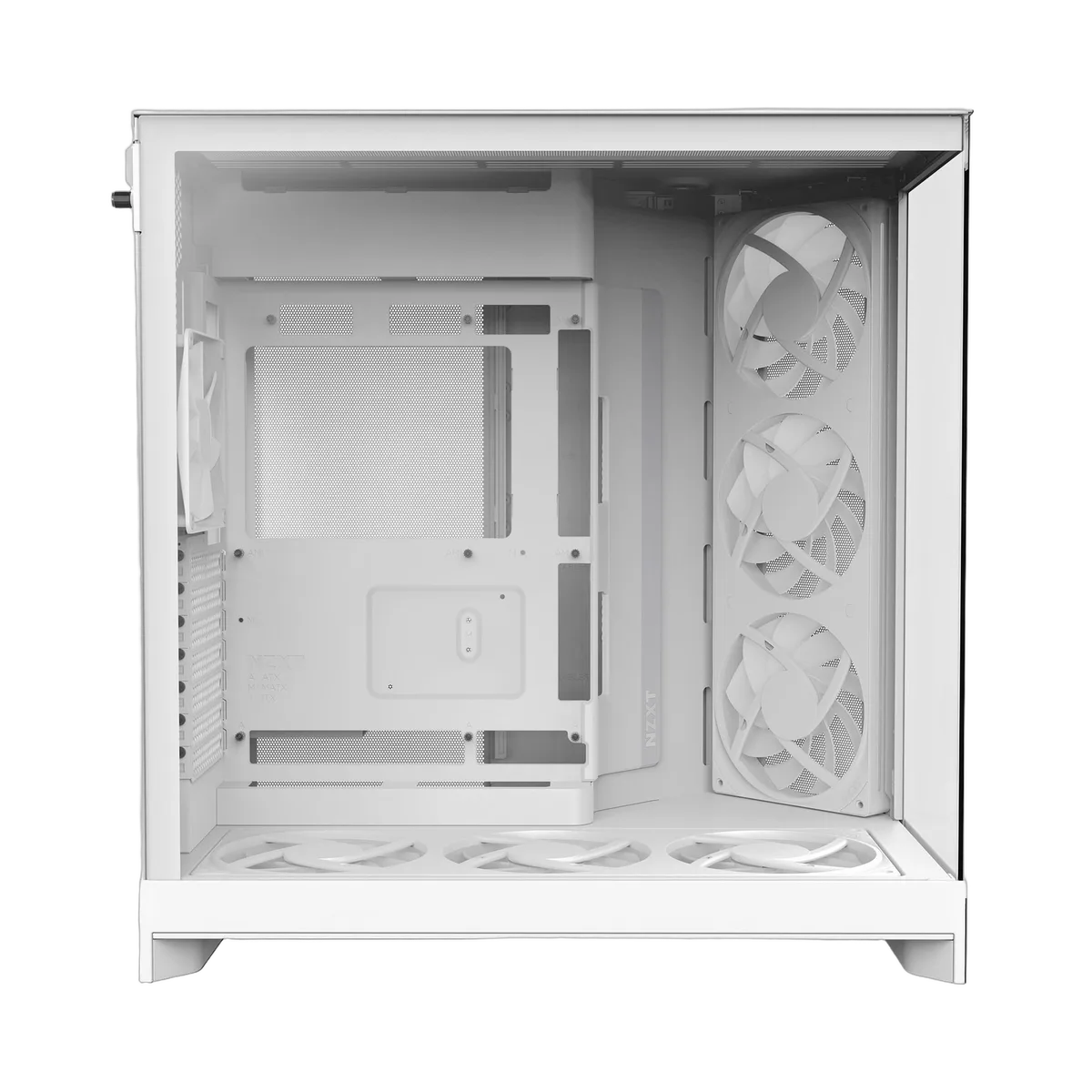 NZXT H9 Flow RGB+ Blanc - MT/Sans Alim/E-ATX, vue 2