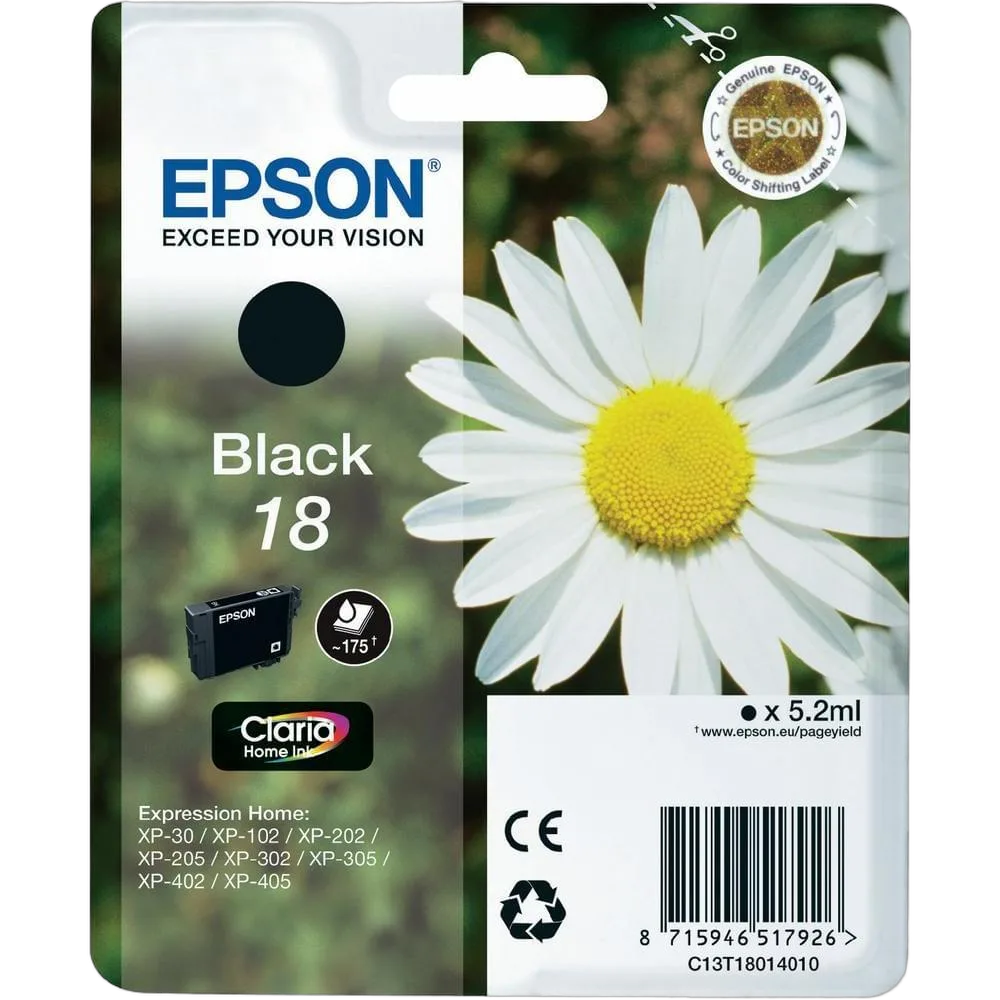 Epson Cartouche T1801 Noir, vue 1