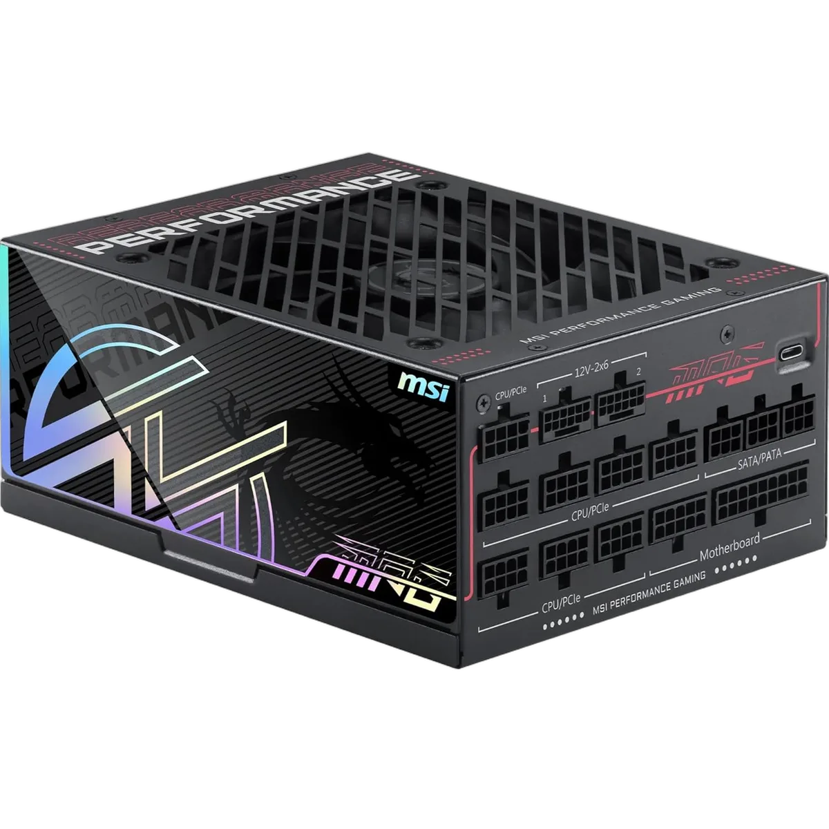 MSI ATX 1600W - 80 Plus Titanium - MPG Ai1600TS PCIE5 Noir, vue 1