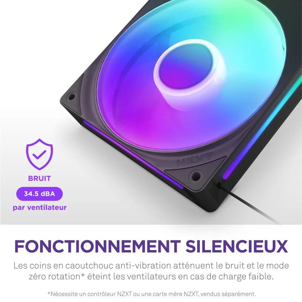 NZXT F420RGB Core Fan (Single Frame) - Noir, vue 13