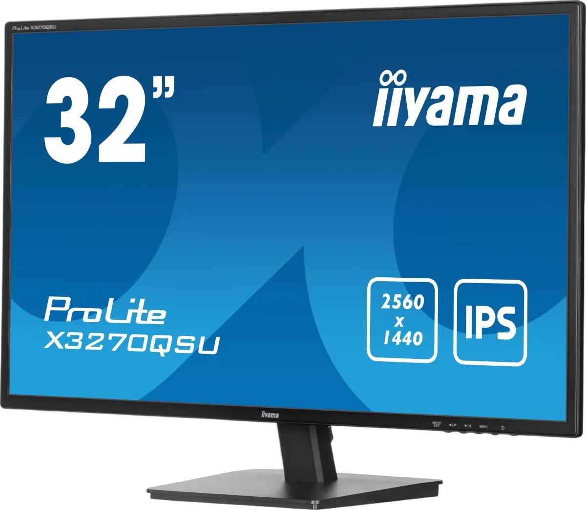 Iiyama PROLITE X3270QSU-B1 - 31.5" QHD 100Hz IPS 3ms HUB USB Adaptive Sync, vue 3
