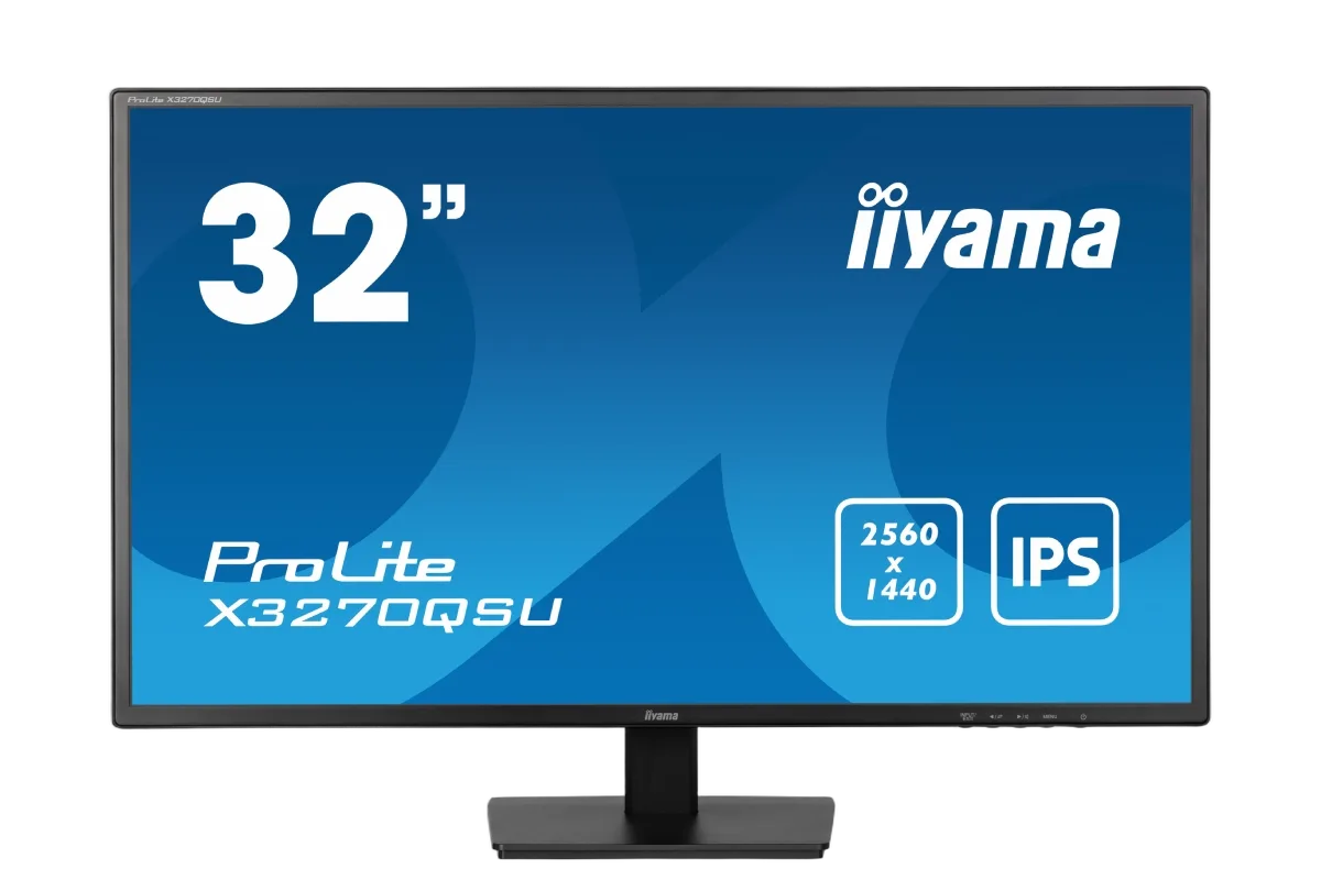 Iiyama PROLITE X3270QSU-B1 - 31.5" QHD 100Hz IPS 3ms HUB USB Adaptive Sync, vue 1