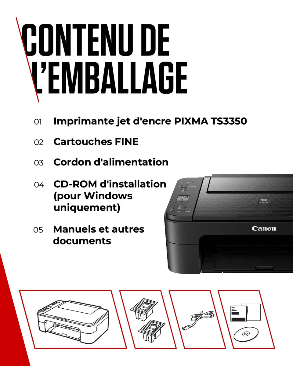 Canon PIXMA TS3350-Seconde Vie, vue 6