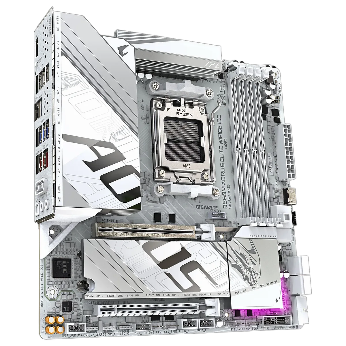 Gigabyte B850M A ELT WF6E ICE, vue 4