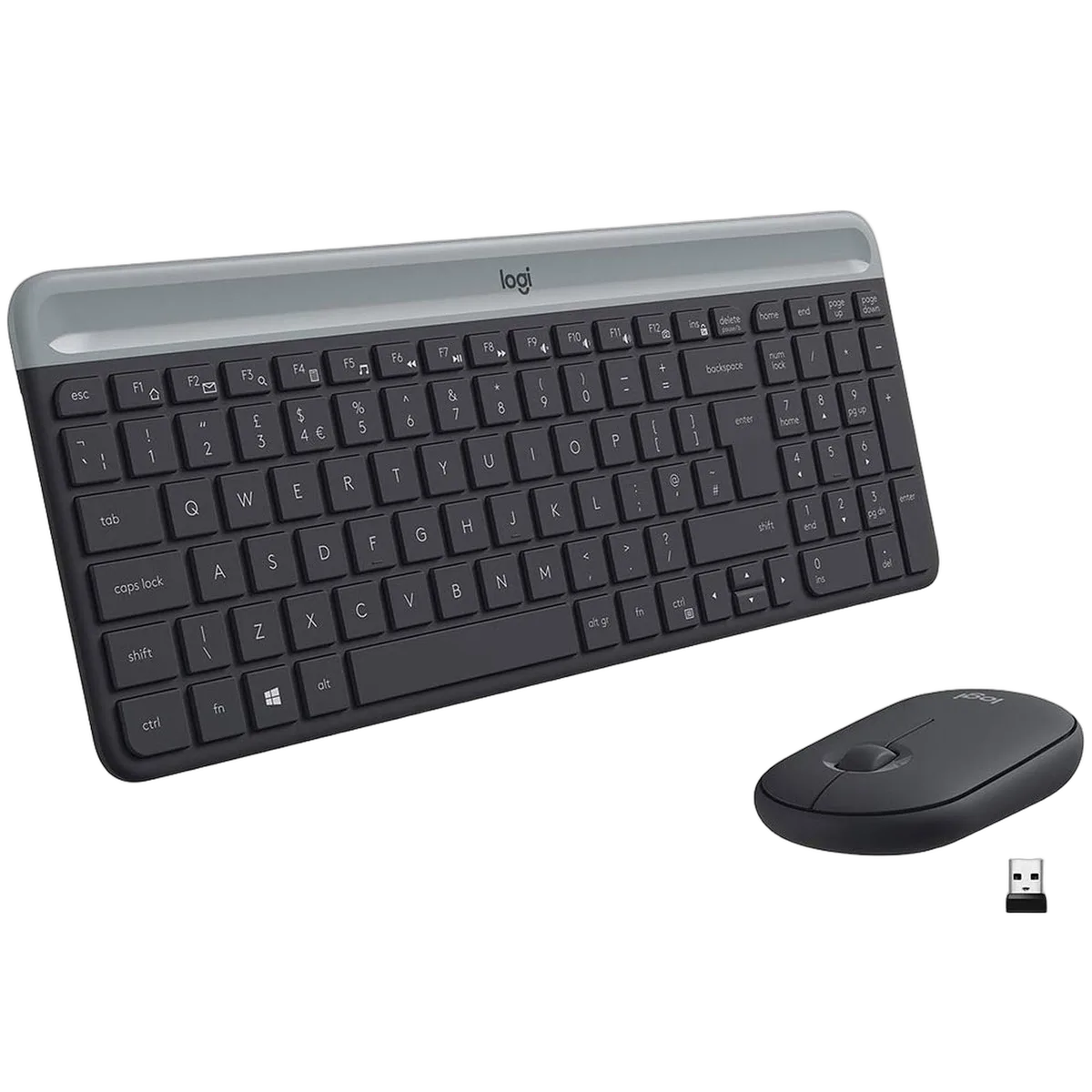 Logitech MK470 Graphite - Slim Wireless Combo, vue 5