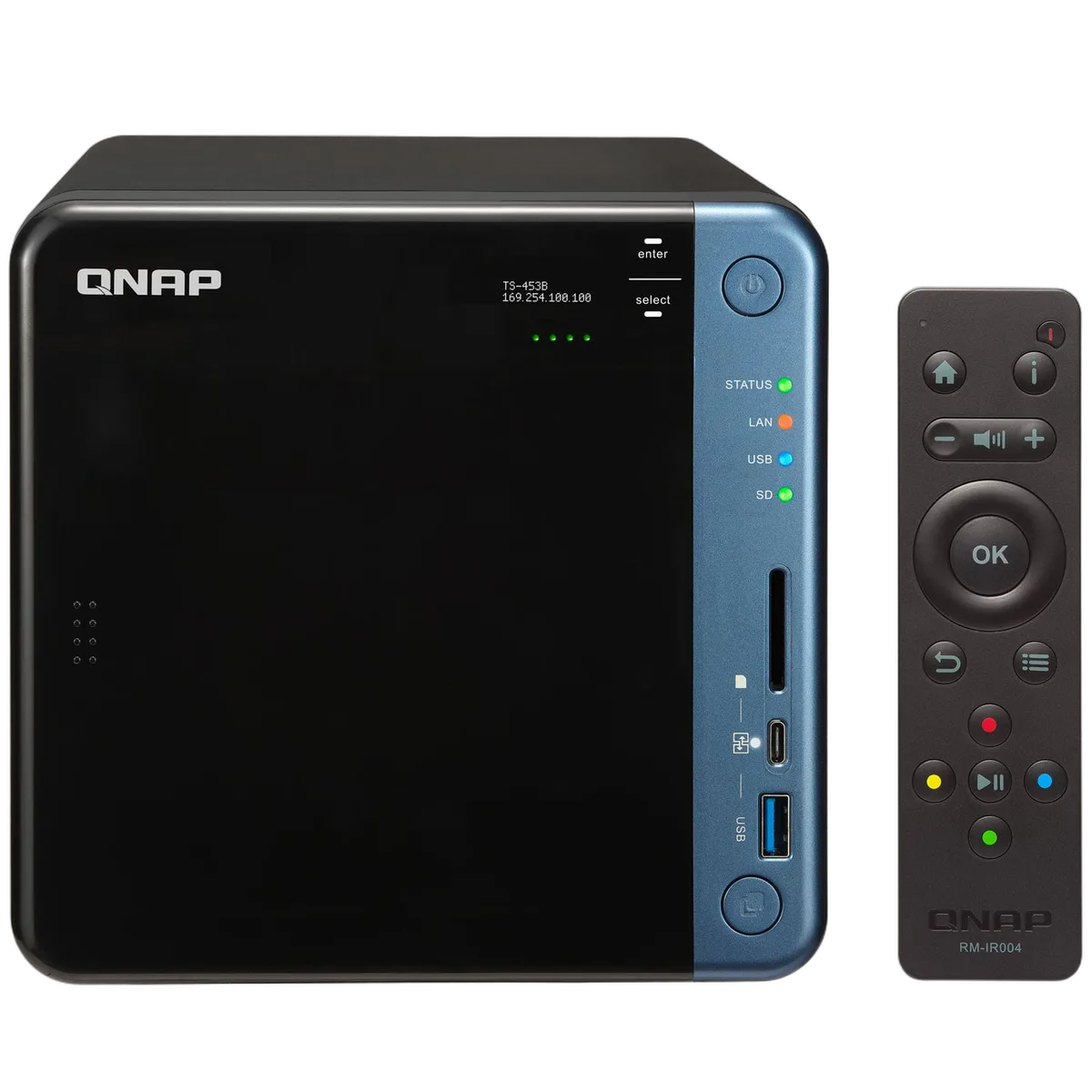 Qnap TS-453B-8G - 4 HDD, vue 1