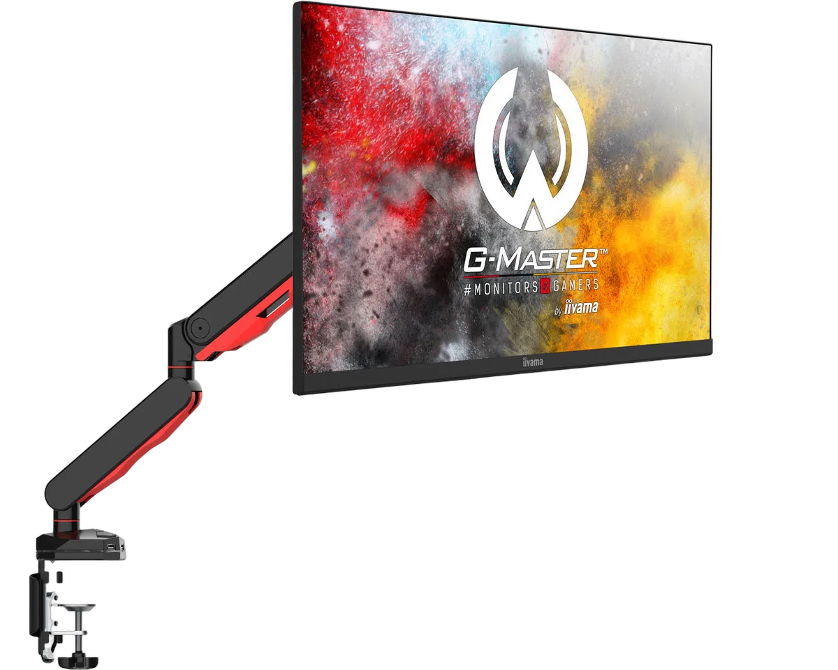 Iiyama Support de bureau pneumatique 1 écran - 17" 30" - LED+USB - DSG3001C-R1, vue 4