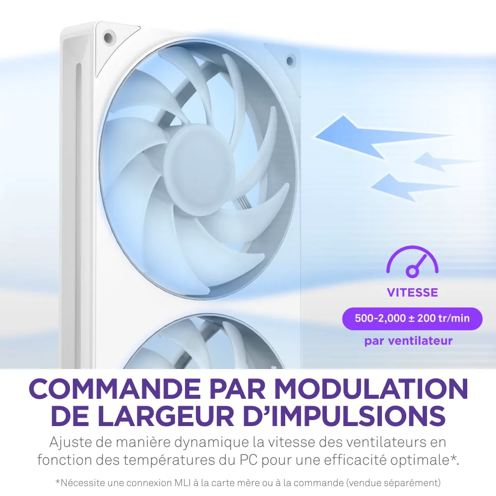 NZXT F420RGB Core Fan (Single Frame) - Blanc, vue 11
