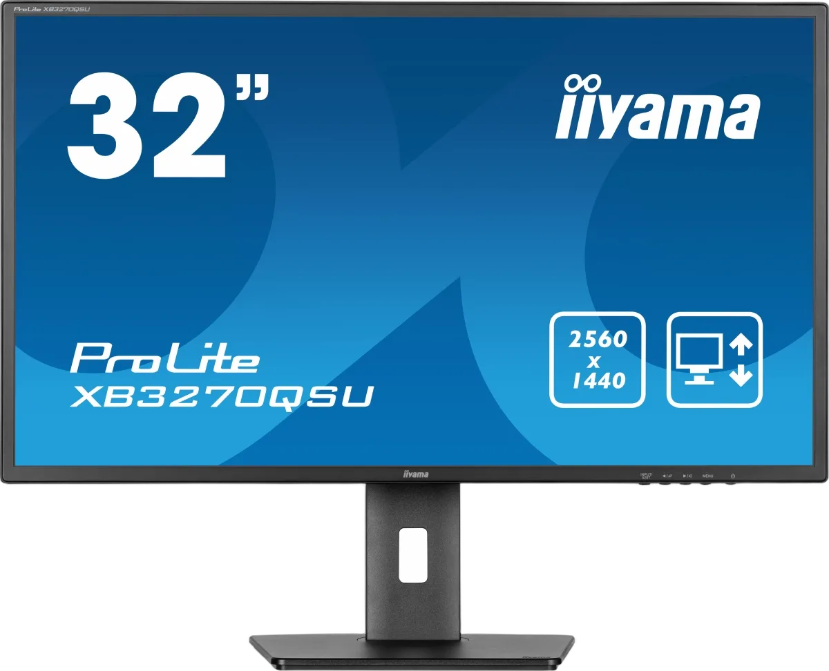 Iiyama PROLITE XB3270QSU-B1 - 31.5" QHD 100Hz IPS 3ms Pied réglable, vue 1