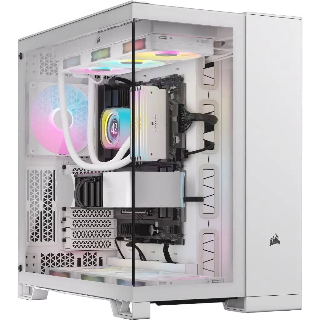 Corsair 6500X Tempered Glass MT - White/Satin Gray Alum, vue 1