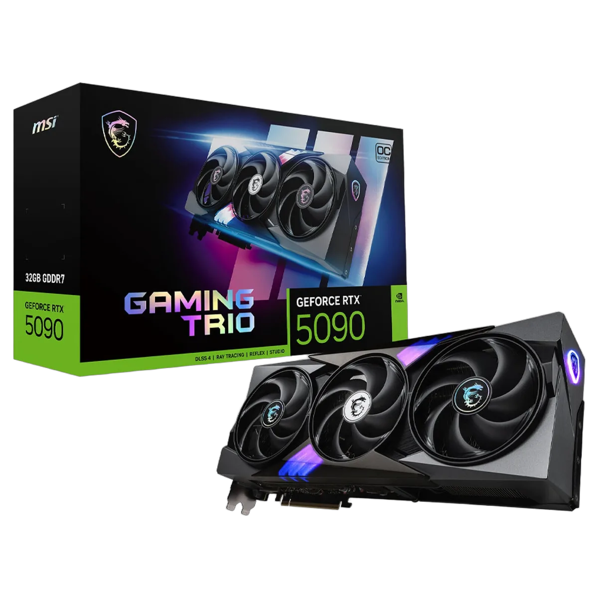 MSI GeForce RTX 5090 32G GAMING TRIO OC, vue 1