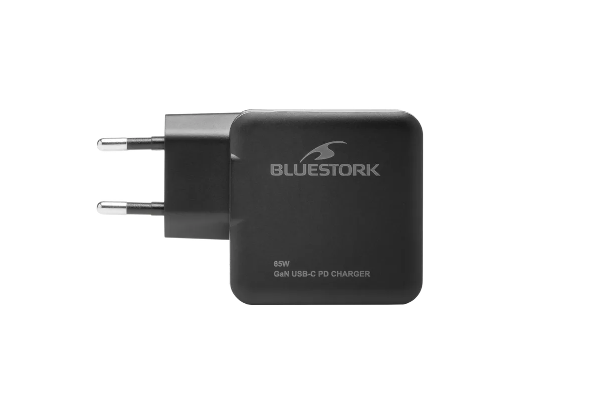 Bluestork Chargeur GaN 65W - USB-C + Câble USB-C 1.8m - Noir, vue 7