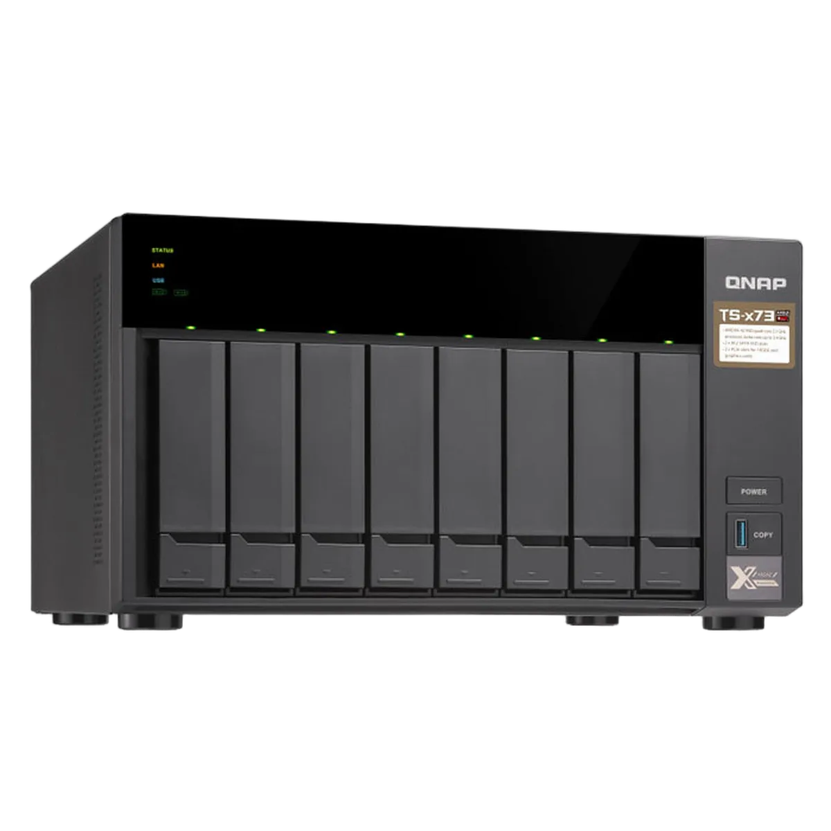Qnap TS-873-8G - 8 HDD, vue 5