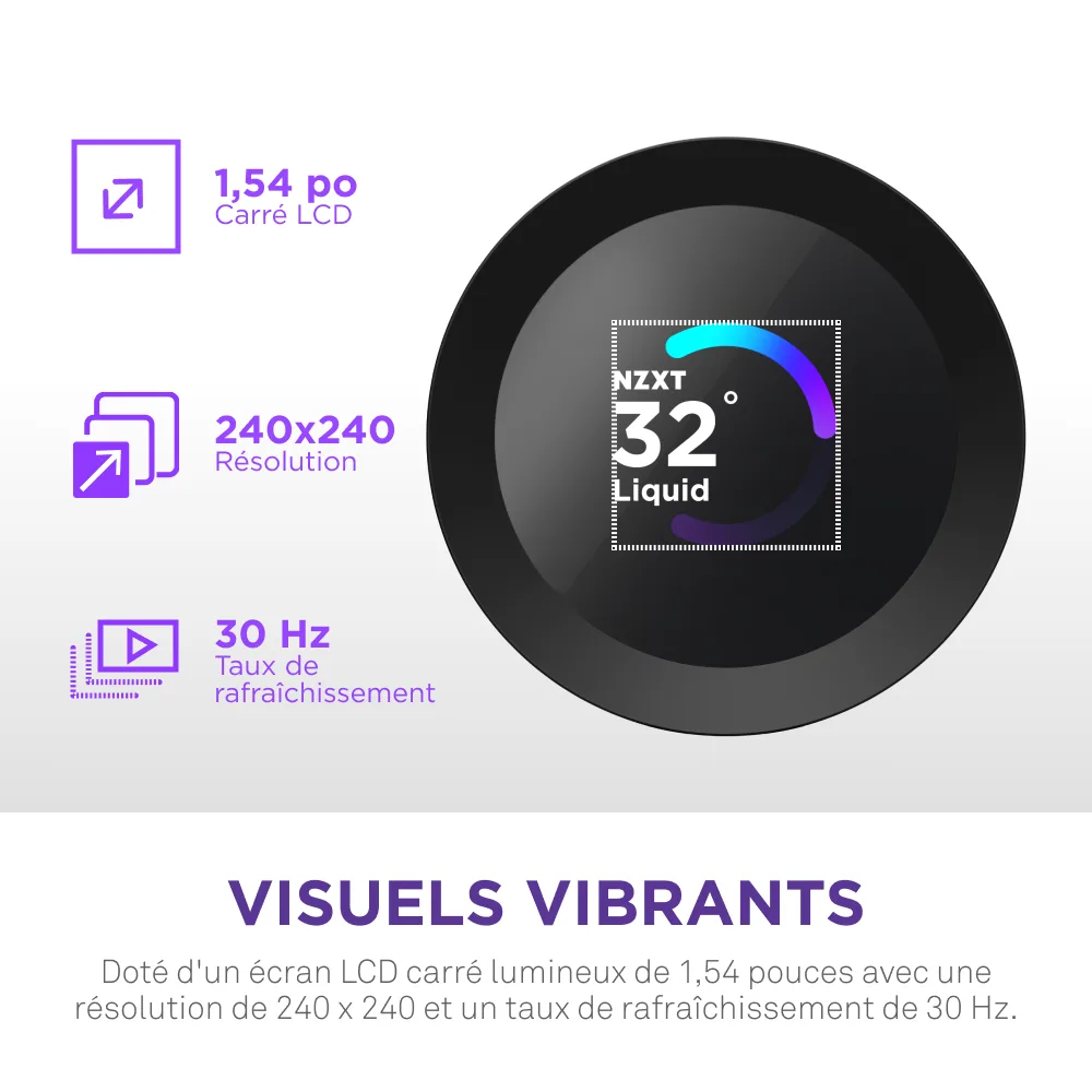NZXT Kraken Plus 360 RGB - 360mm - Noir, vue 7