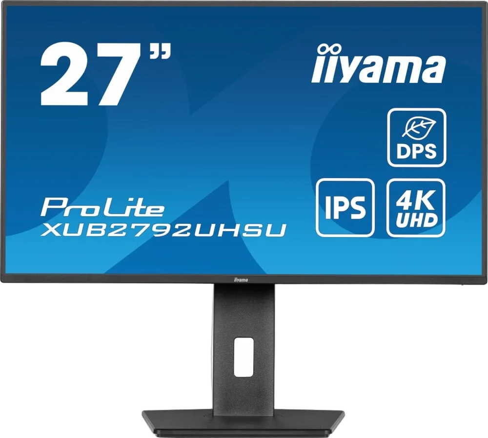 Iiyama PROLITE XUB2792UHSU-B6 - 27" 4K 60Hz IPS 4ms Pivot USB-C HP économie d'énergie dynamique, vue 1