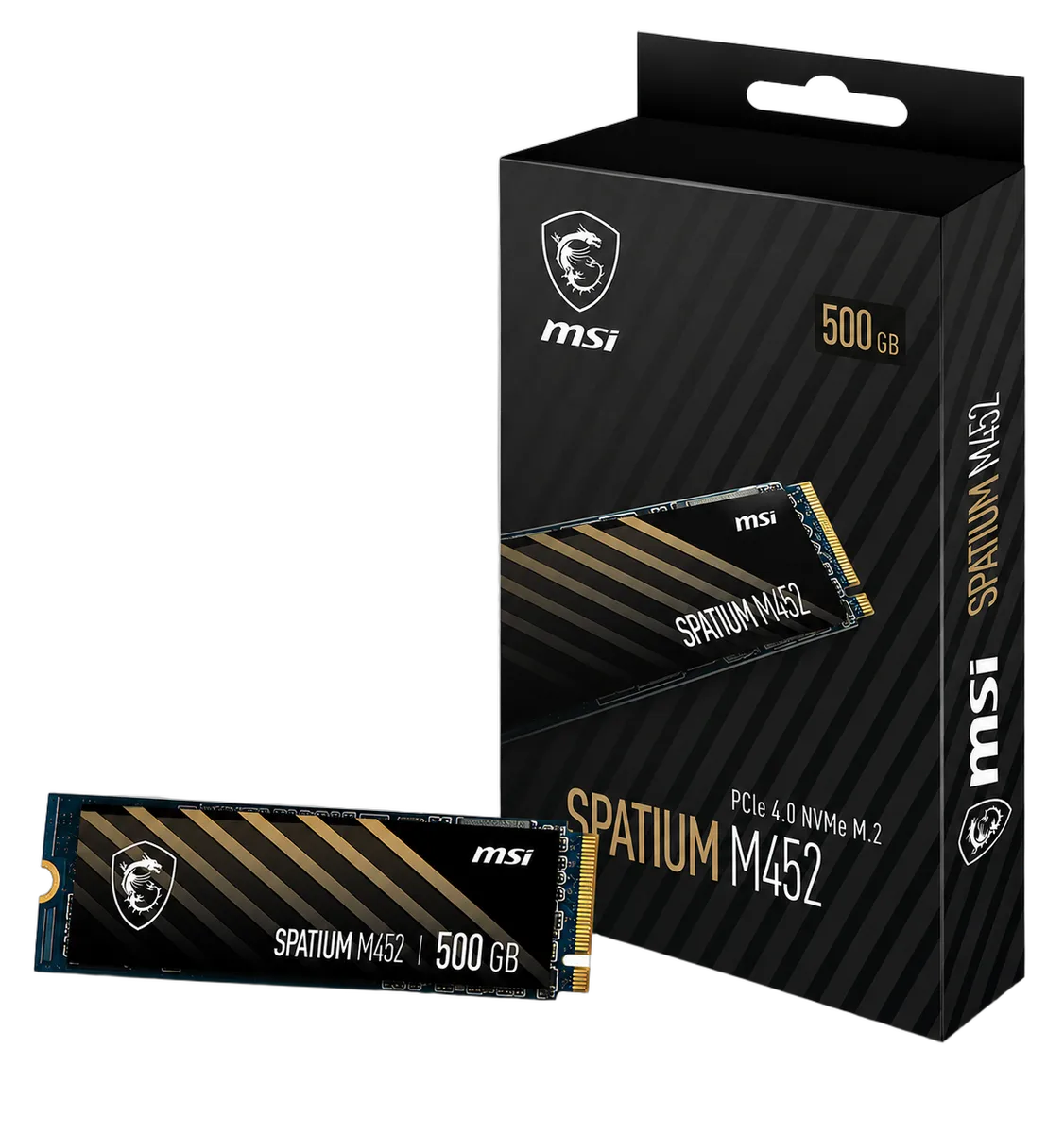 MSI Spatium M452 500Go NVMe M.2, vue 1
