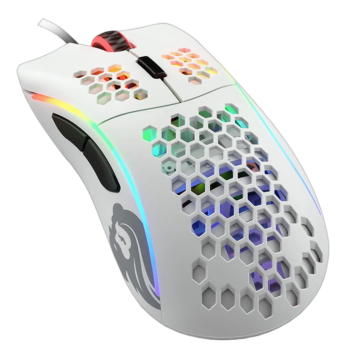 Glorious Model D - Filaire - RGB - Blanc, vue 3