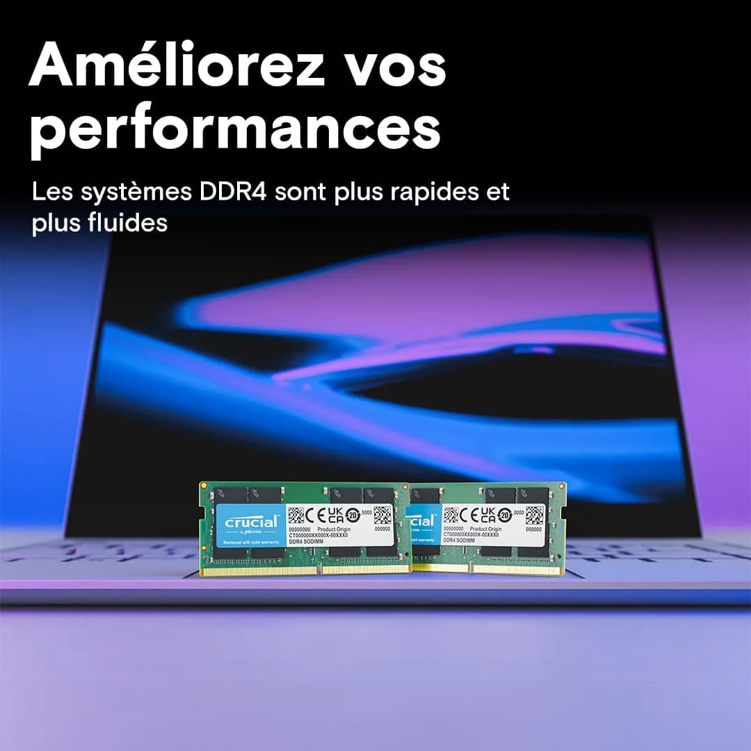 Crucial CT16G4SFRA32AT 16Go (1x16Go) SO-DDR4 3200MHz OEM-Seconde Vie, vue 3