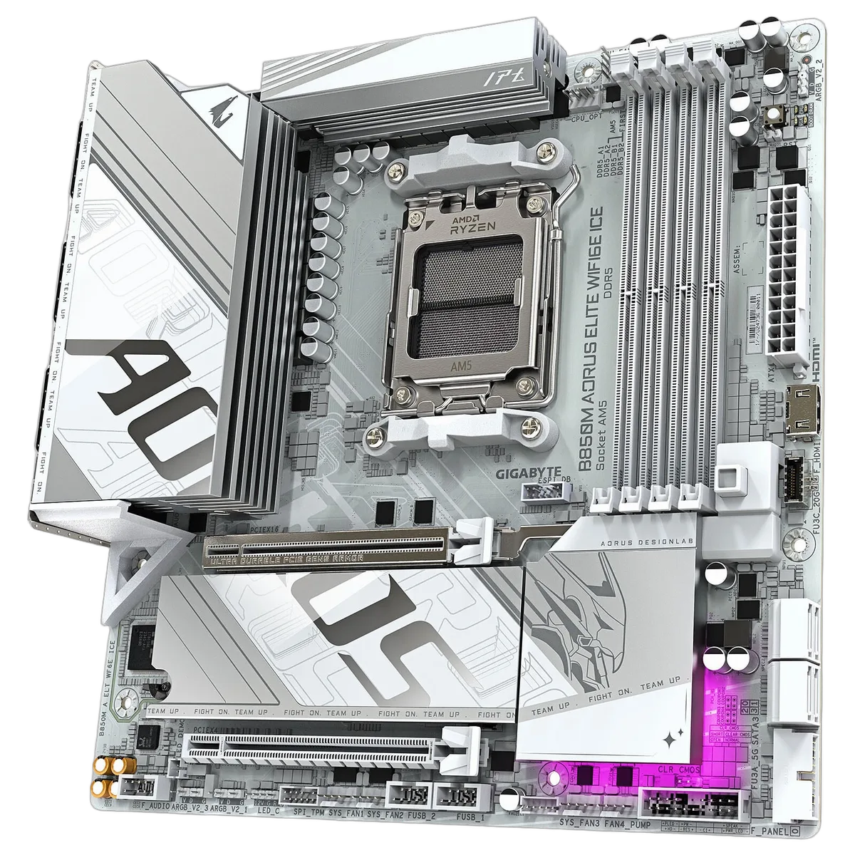 Gigabyte B850M A ELT WF6E ICE, vue 2