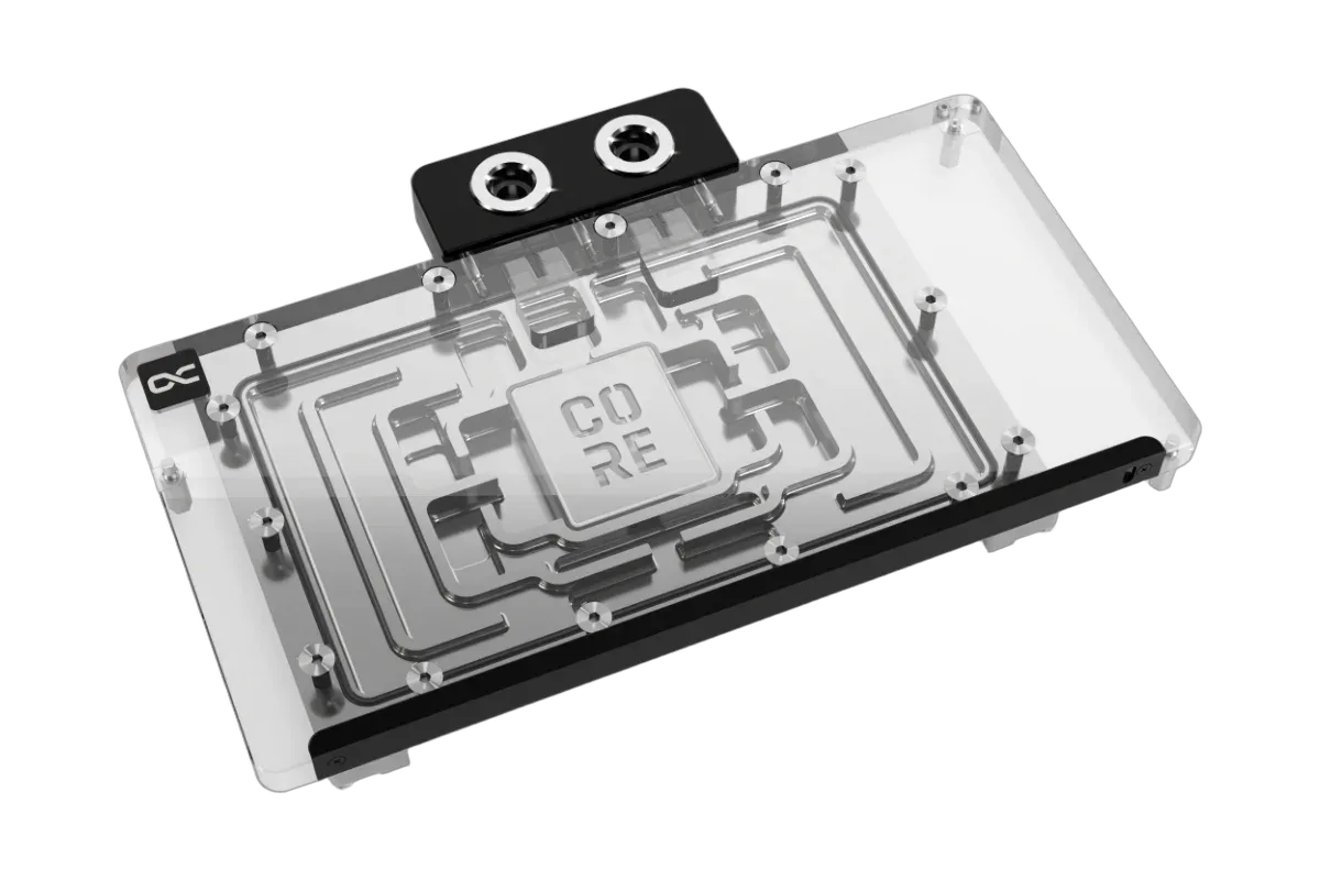 Alphacool Core Geforce RTX 5090 Solid + AMP avec Backplate, vue 2