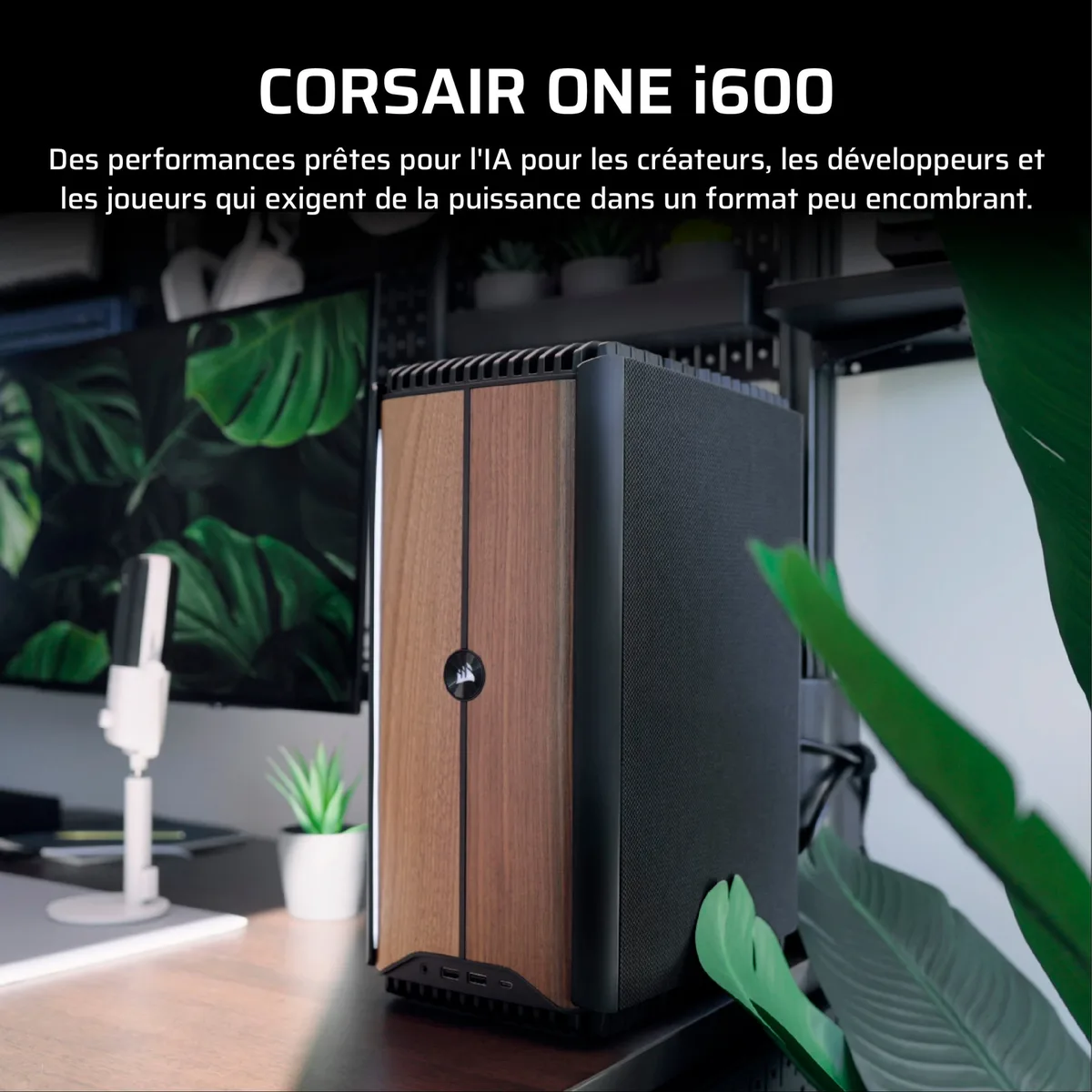 Corsair ONE i600 - Core Ultra 7 270K RTX 5070 32Go 1To W11 avec Ethernet 5G Wi-Fi 7 et Bluetooth 5.4, vue 3
