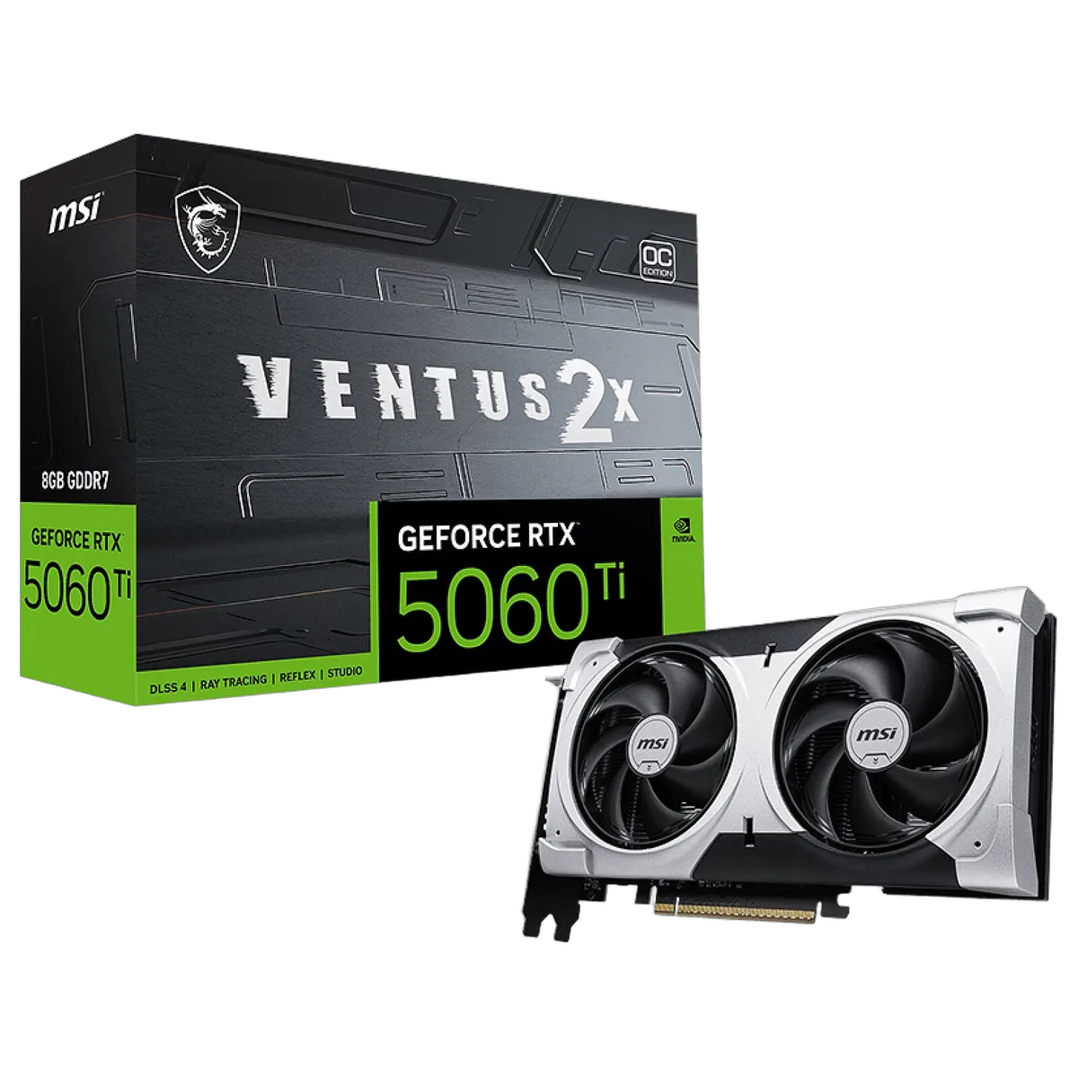 MSI GeForce RTX 5060 Ti 8G VENTUS 2X OC PLUS, vue 1