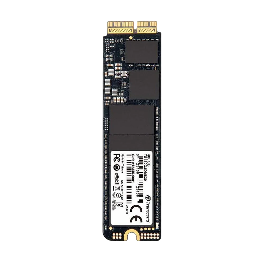 Transcend JetDrive 820 480Go M.2, vue 1