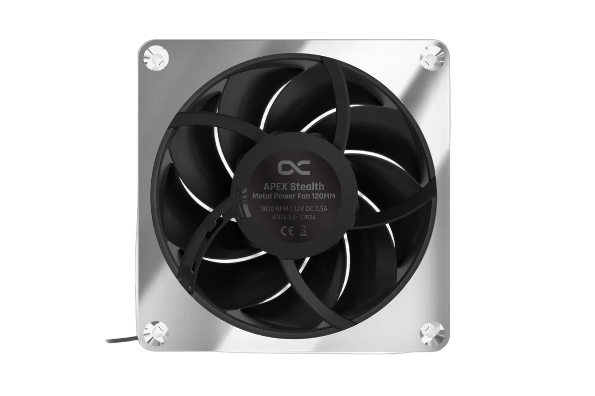 Alphacool Apex Stealth Metal 120mm - 3000rpm Chrome, vue 2