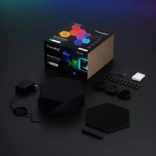 Nanoleaf Shapes Black Hexagons Starter Kit - 9 pièces