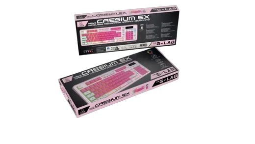 The G-LAB Keyz Caesium EX WL - Membrane - Sans fil - RGB - Rose