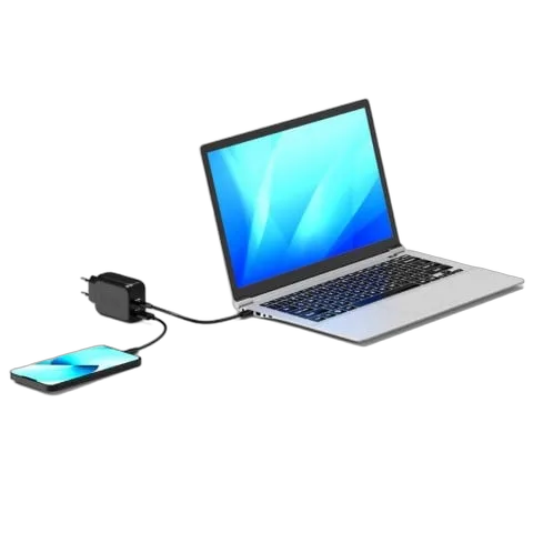 Port Chargeur mural GaN 65W - 2 ports + Câble USB-C 2m, vue 7