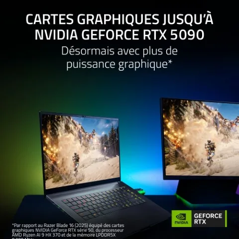 Razer Blade 16 - 16" OLED 2.5K U9 386H RTX 5080 64Go 1To W11, vue 9
