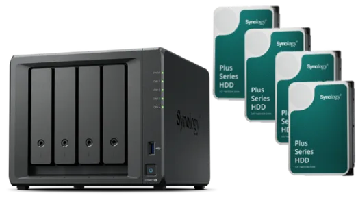 Synology DS423+ - 4 Baies avec 4 Disques de 12To