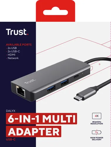 Trust Adaptateur DALYX USB-C  6 en 1, vue 9