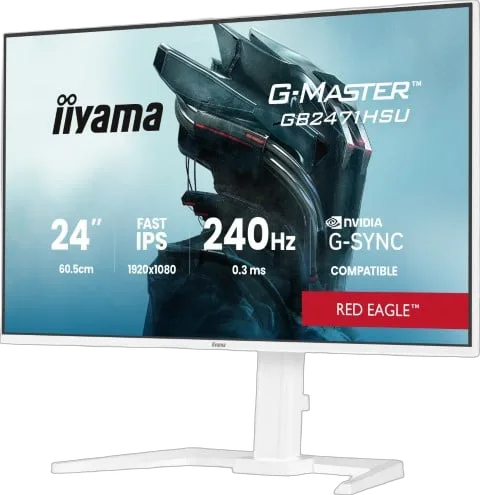 Iiyama GB2471HSU-W1 - 24" FHD 240Hz Fast IPS 0.3ms Pivot G-Sync
