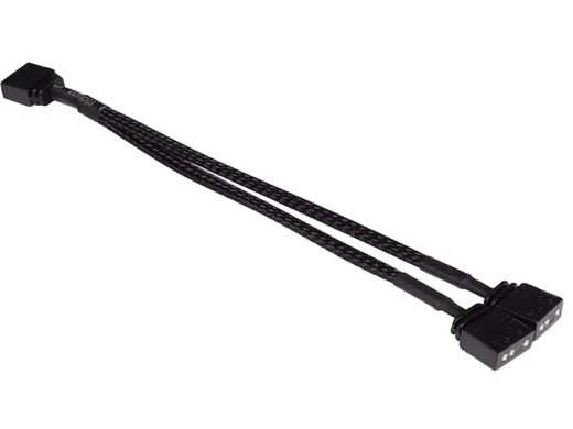 Alphacool Splitter aRGB 3pin 5V vers 2x 3pin 5V - 15cm Noir, vue 2