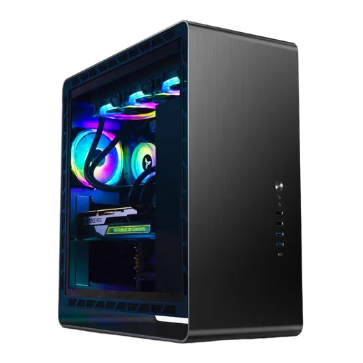 Jonsbo UMX6 Tempered Glass Black