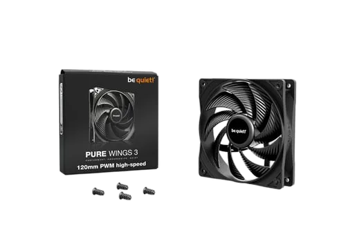 be quiet! Pure Wings 3 PWM High-speed - 120mm - Noir, vue 3