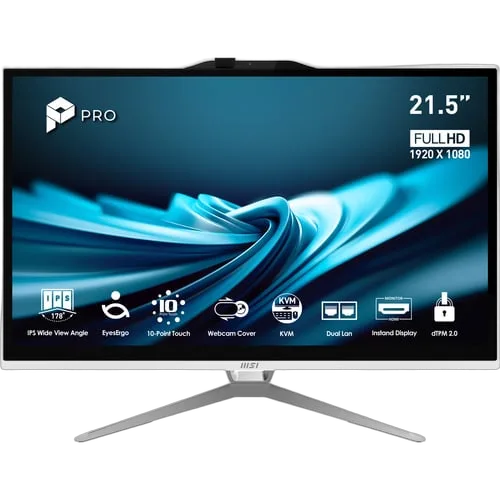 PRO 21.5" tact FHD/i3-14100/8Go/512Go/W11 Blanc