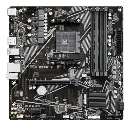 Gigabyte B550M K, vue 2