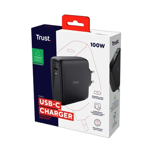 Trust Câble universel MAXO 100W - USB-C + Câble USB-C 2m - Noir, vue 7